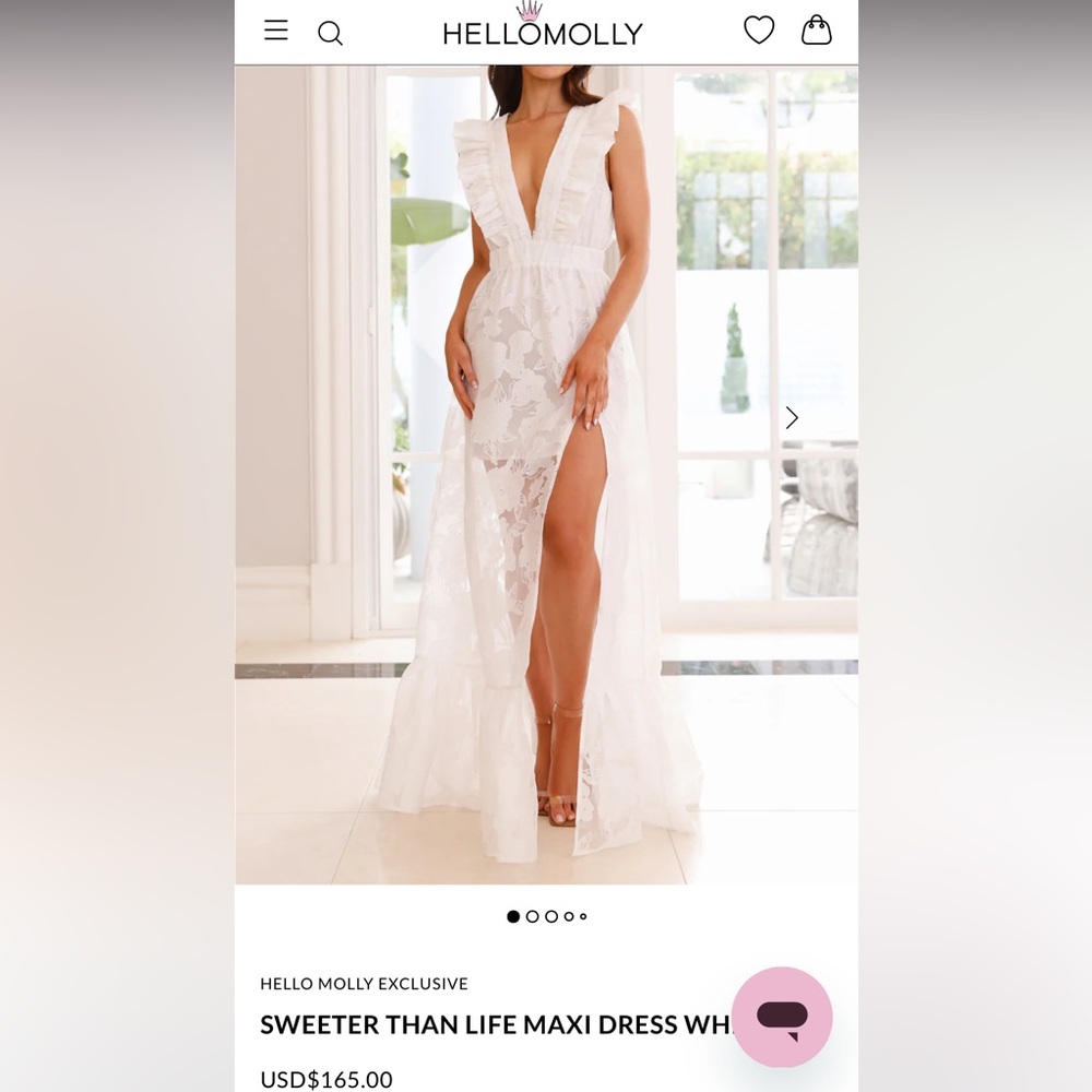 Elegant White Lace Maxi Dress